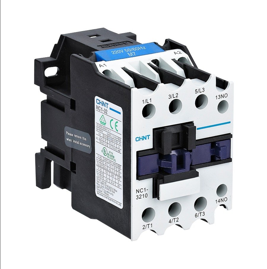 CONTACTOR 32A(AC3) 3P 1NA 220VAC NC1 CHINT