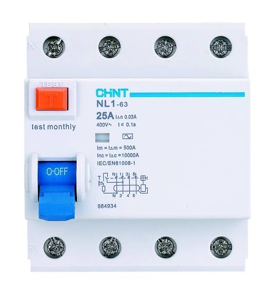 INT. DIFERENCIAL NL1, 4P, 30 mA, 40 A CHINT